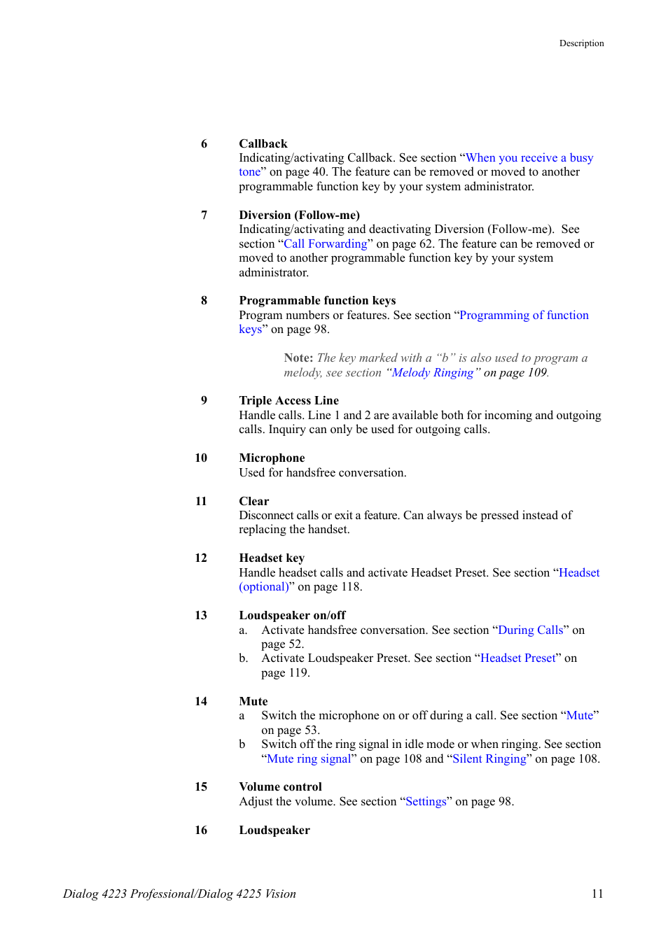AASTRA 4225 for MX-ONE Telephony Switch User Manual | Page 11 / 139
