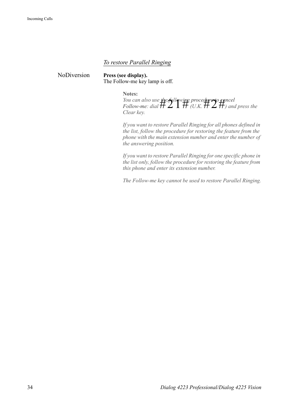 AASTRA 4225 for MX-ONE Telephony Switch User Manual | Page 34 / 139