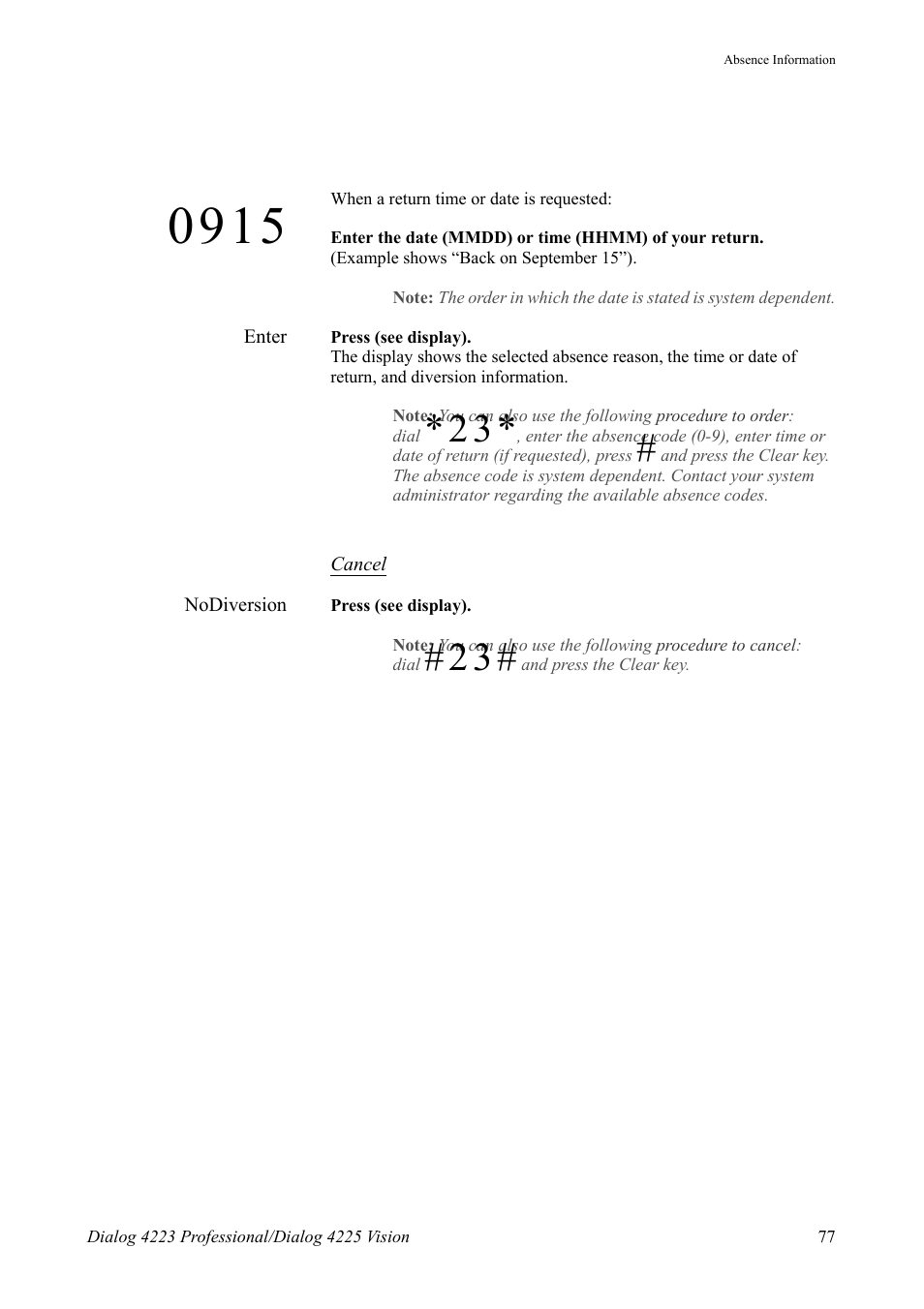 AASTRA 4225 for MX-ONE Telephony Switch User Manual | Page 77 / 139