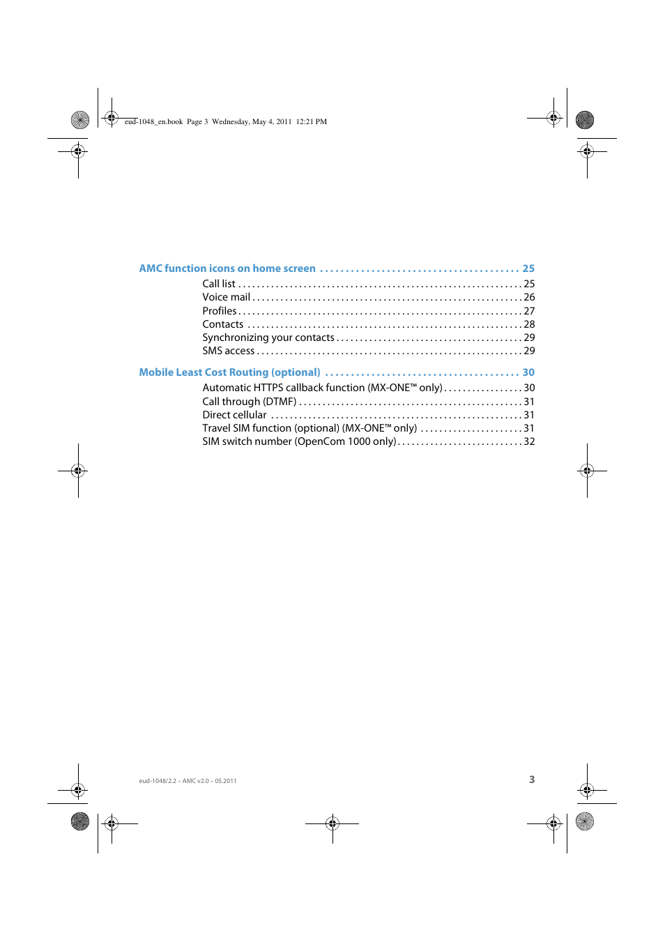AASTRA AMC EN User Manual | Page 3 / 35