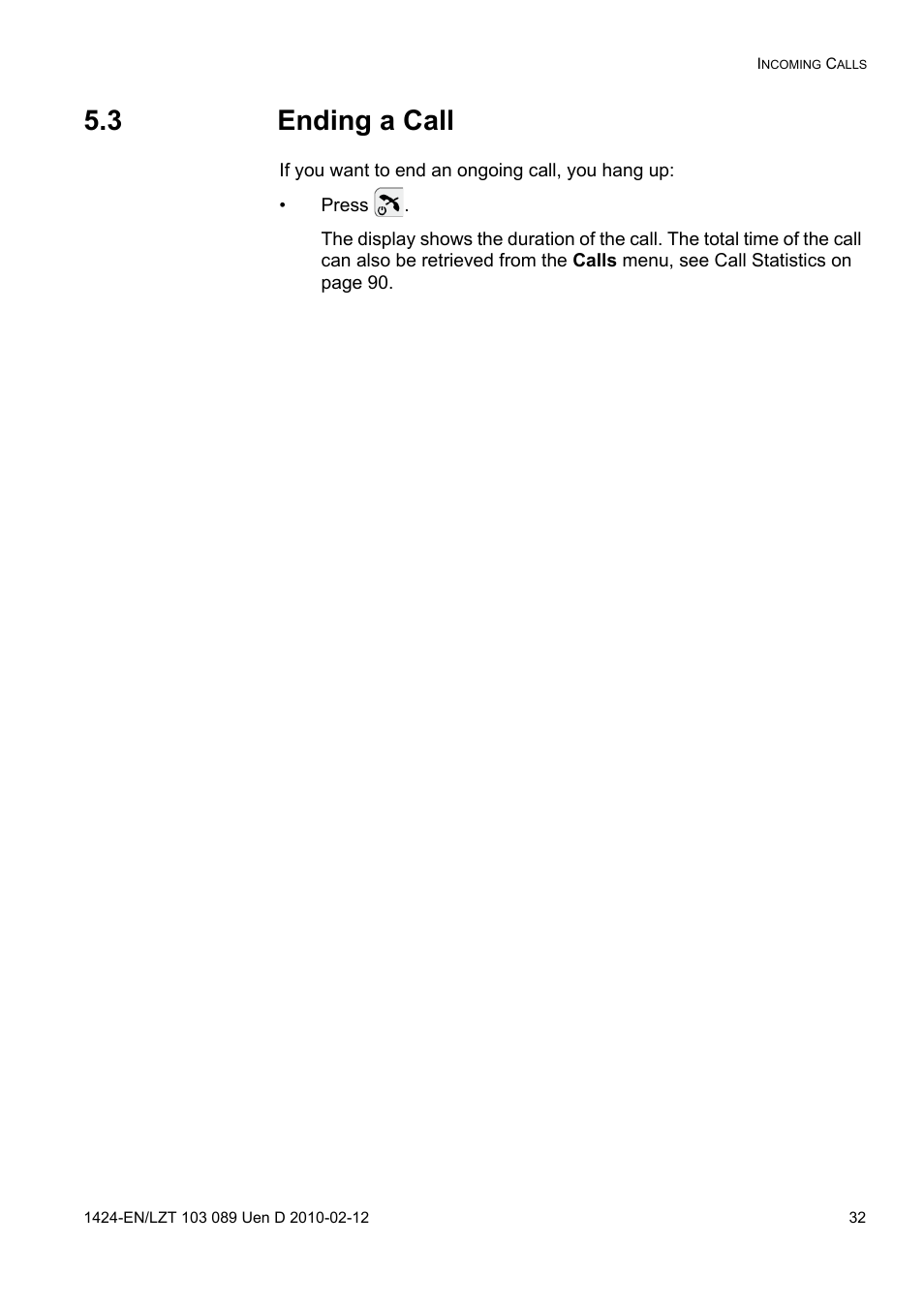 3 ending a call | AASTRA DT4x3 for MX-ONE User Guide EN User Manual | Page 32 / 120