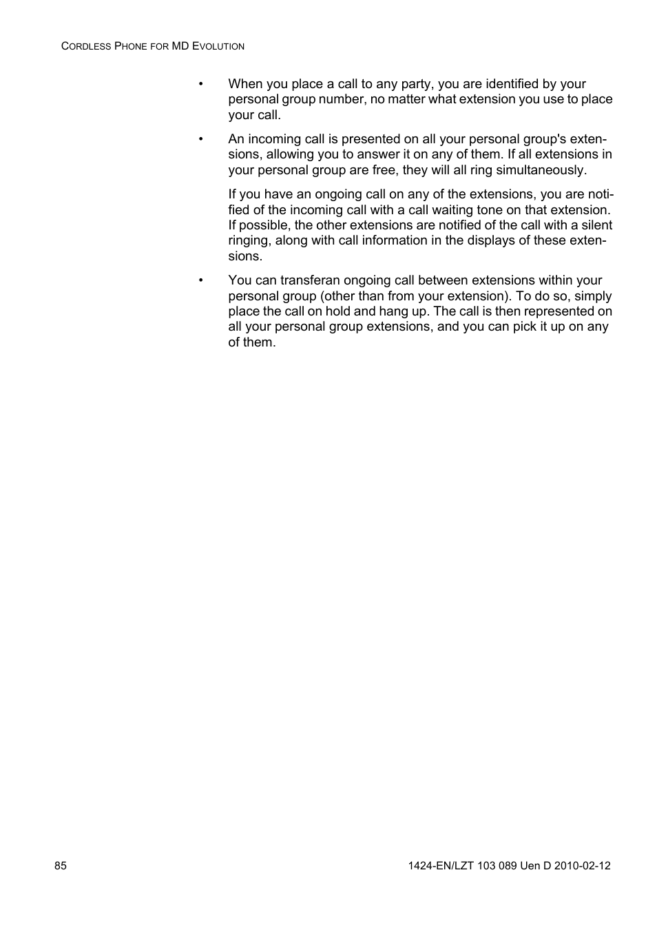 AASTRA DT4x3 for MX-ONE User Guide EN User Manual | Page 85 / 120