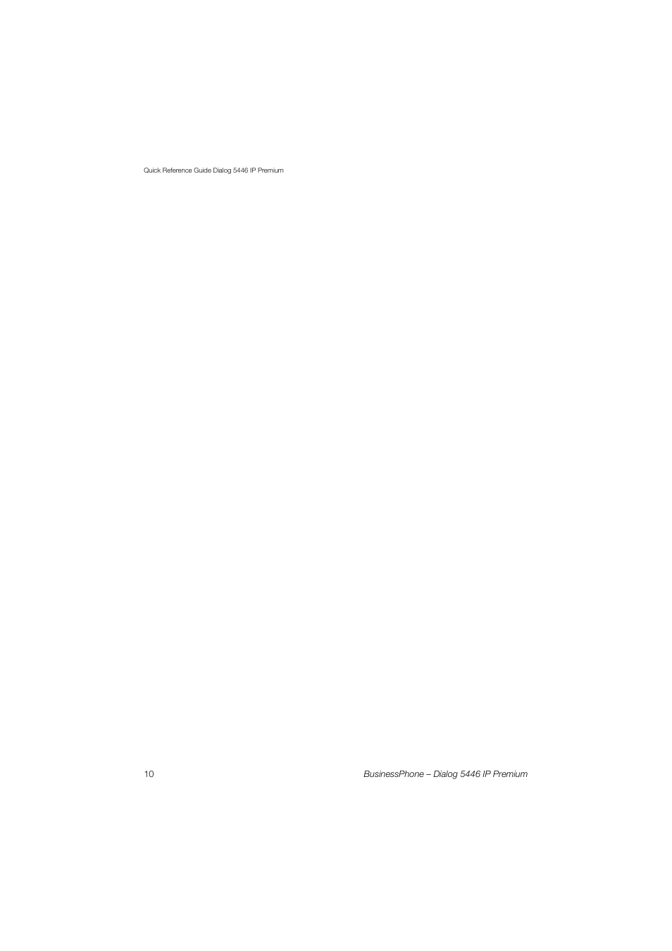 AASTRA 7446ip (5446ip) for BusinessPhone Quick Reference Guide User Manual | Page 10 / 58
