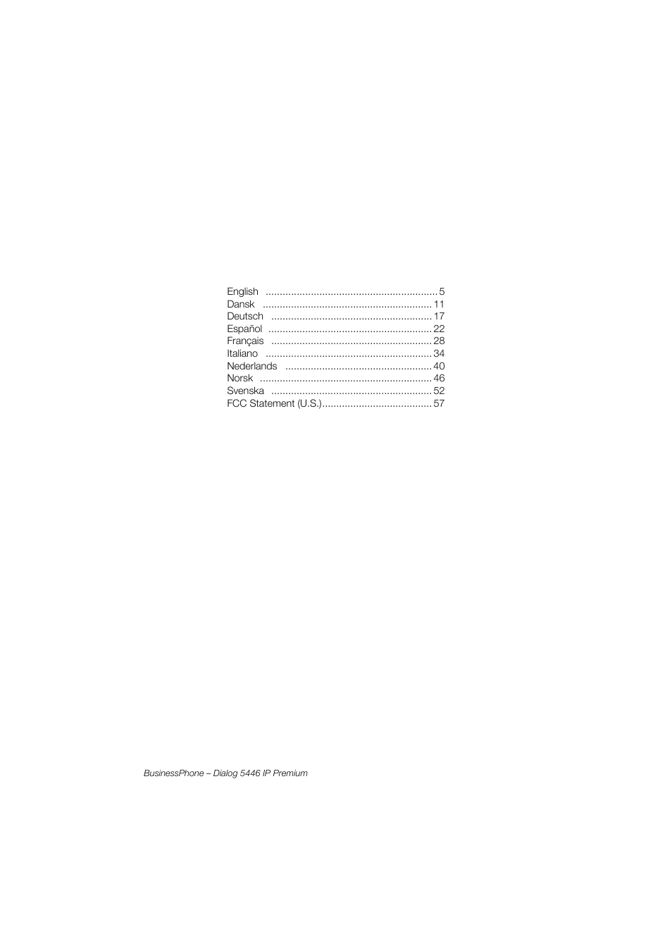 AASTRA 7446ip (5446ip) for BusinessPhone Quick Reference Guide User Manual | Page 3 / 58