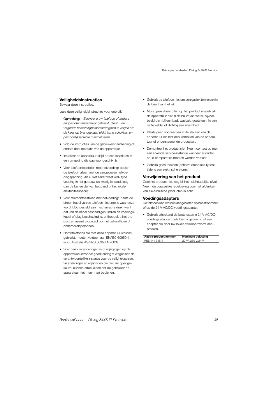 AASTRA 7446ip (5446ip) for BusinessPhone Quick Reference Guide User Manual | Page 44 / 58
