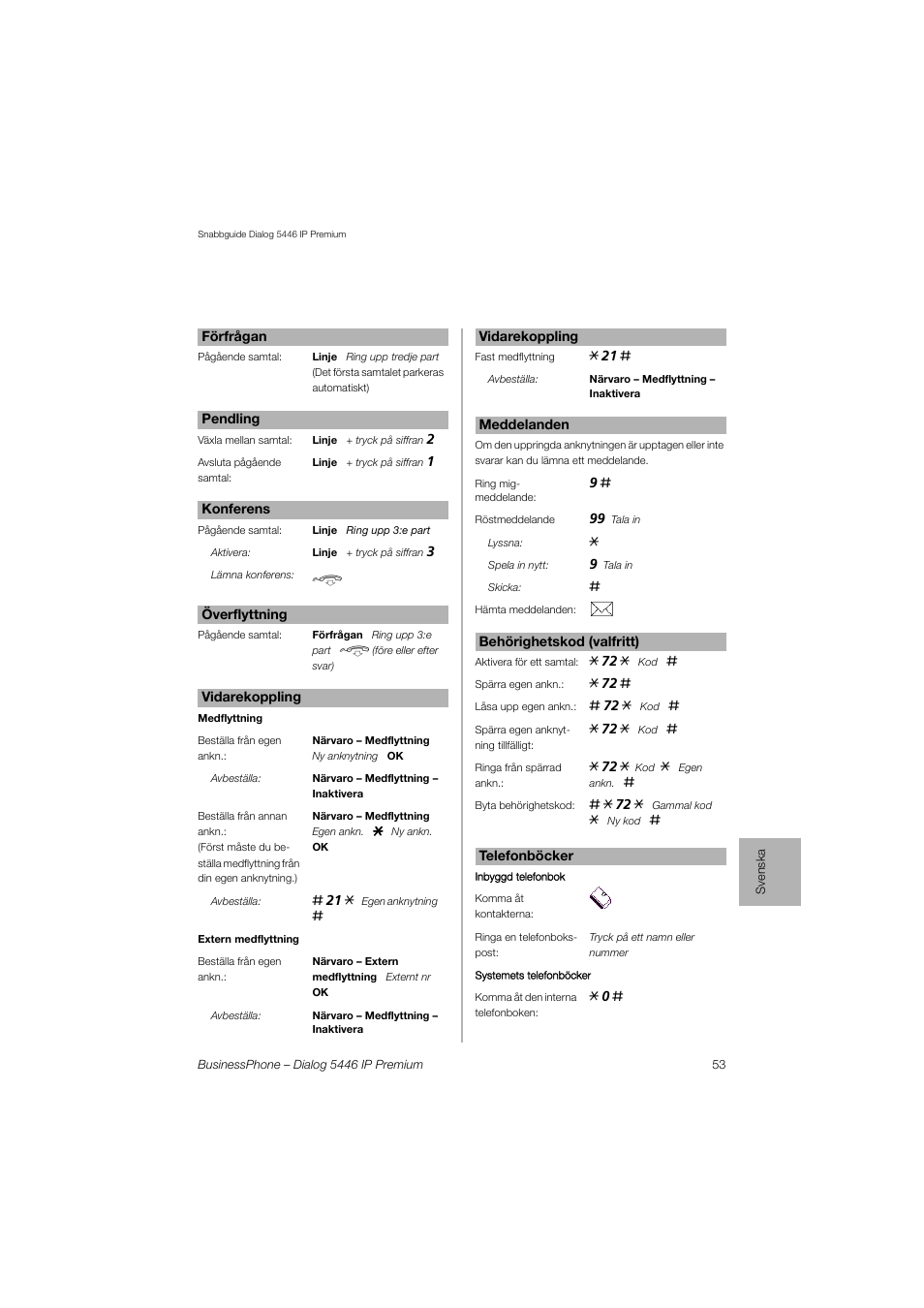 AASTRA 7446ip (5446ip) for BusinessPhone Quick Reference Guide User Manual | Page 52 / 58