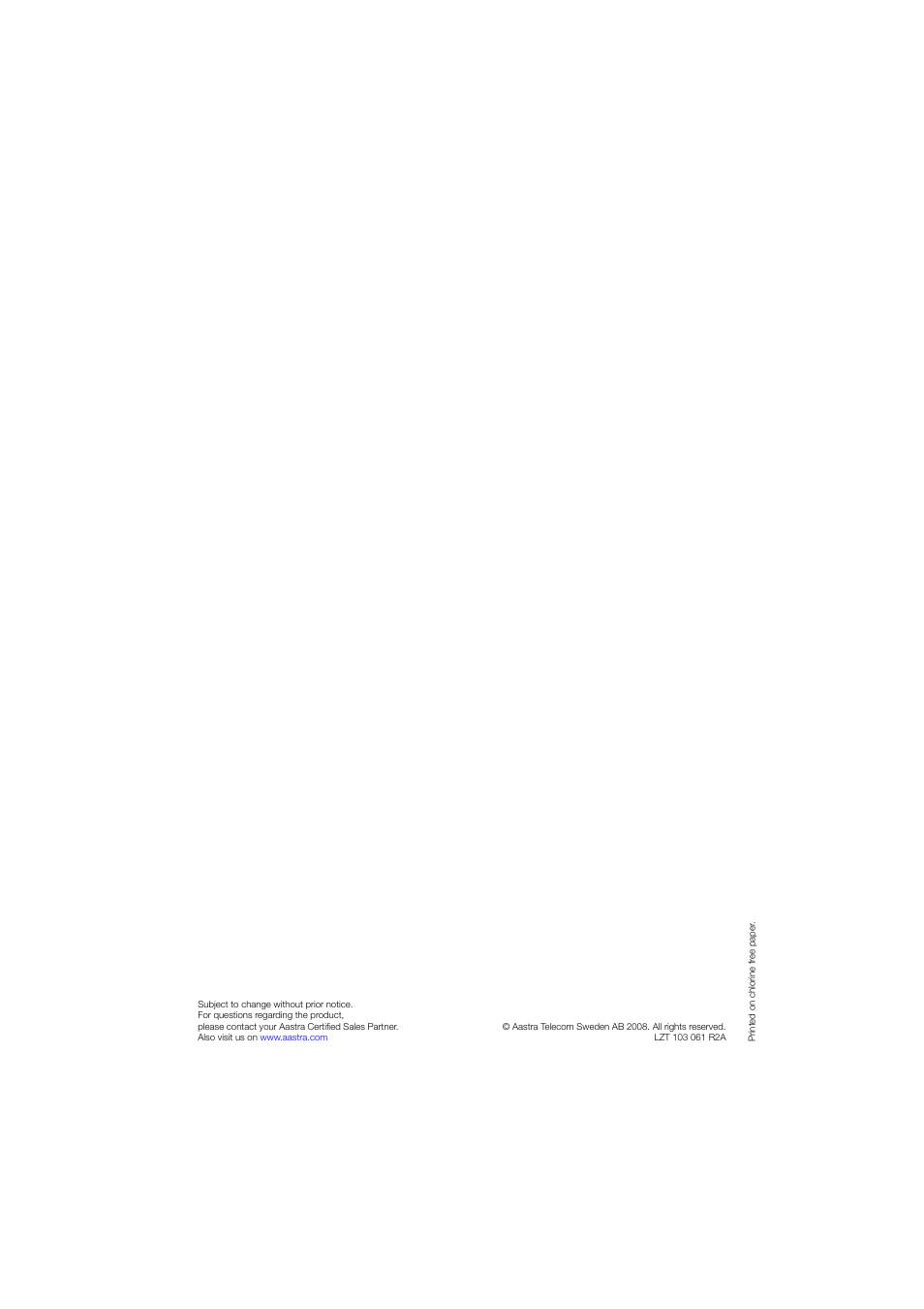 AASTRA 7446ip (5446ip) for BusinessPhone Quick Reference Guide User Manual | Page 58 / 58