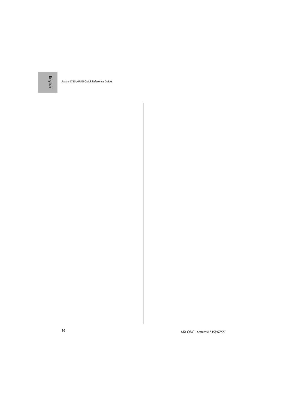 AASTRA 6755i for MX-ONE Quick Reference Guide EN User Manual | Page 16 / 18