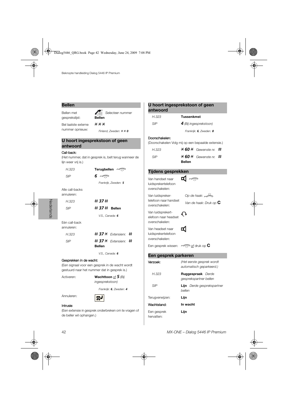 AASTRA 7446ip (5446ip) for MX-ONE Quick Reference Guide User Manual | Page 42 / 80
