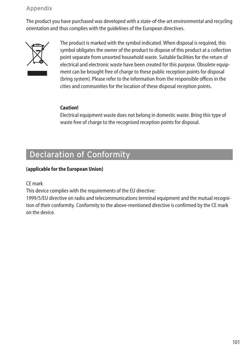 Declaration of conformity | AASTRA 600c_d for OpenCom 1000 User Guide EN User Manual | Page 107 / 132