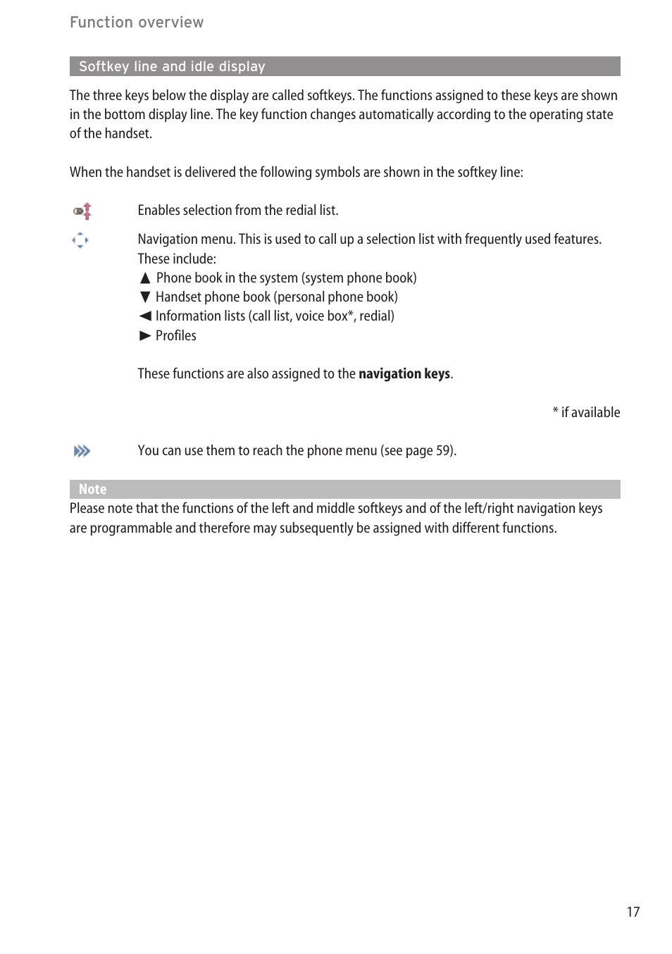 Softkey line and idle display, Display ………………………………………………………………………………16 | AASTRA 600c_d for OpenCom 1000 User Guide EN User Manual | Page 23 / 132