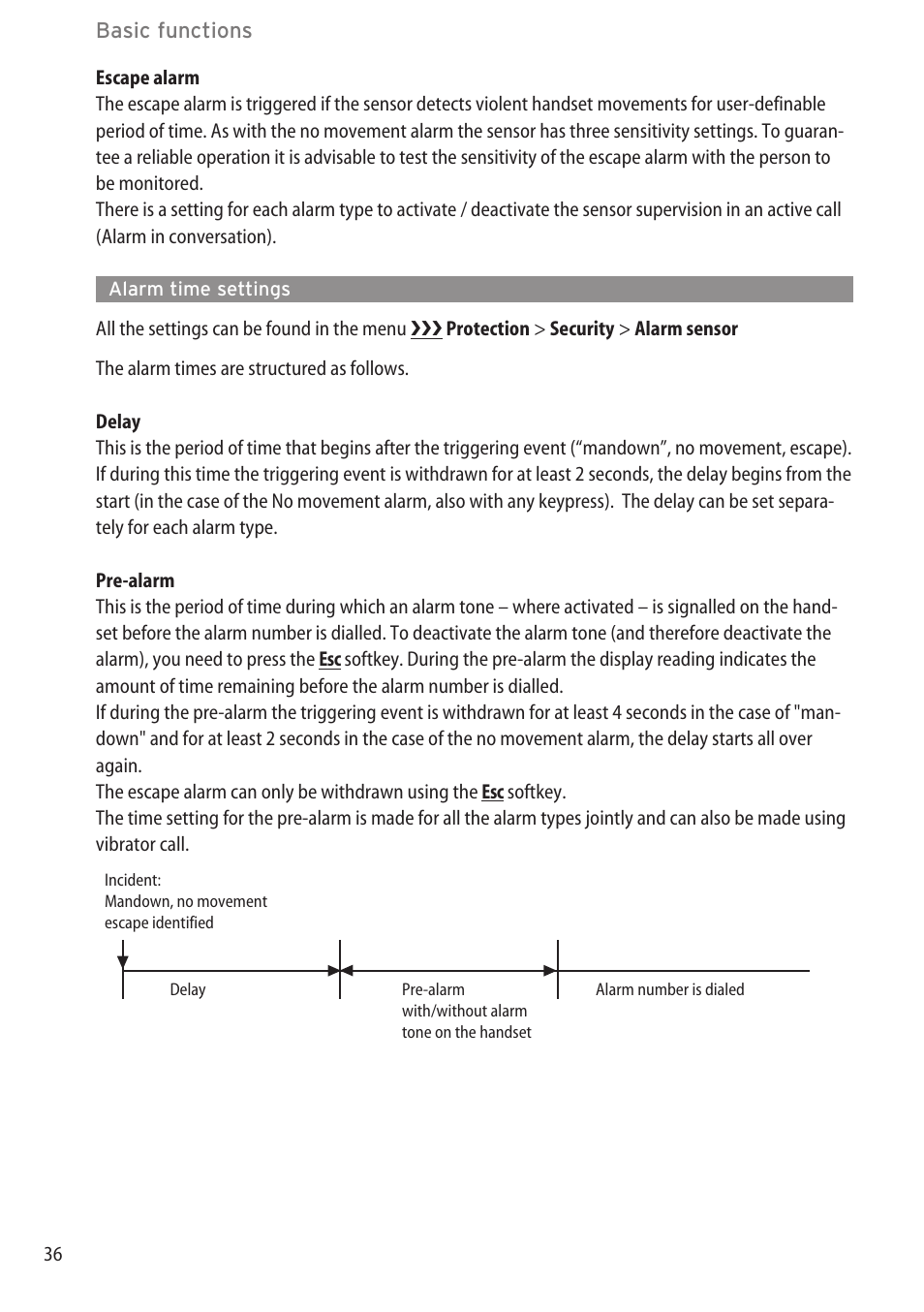 Alarm time settings | AASTRA 600c_d for OpenCom 1000 User Guide EN User Manual | Page 42 / 132
