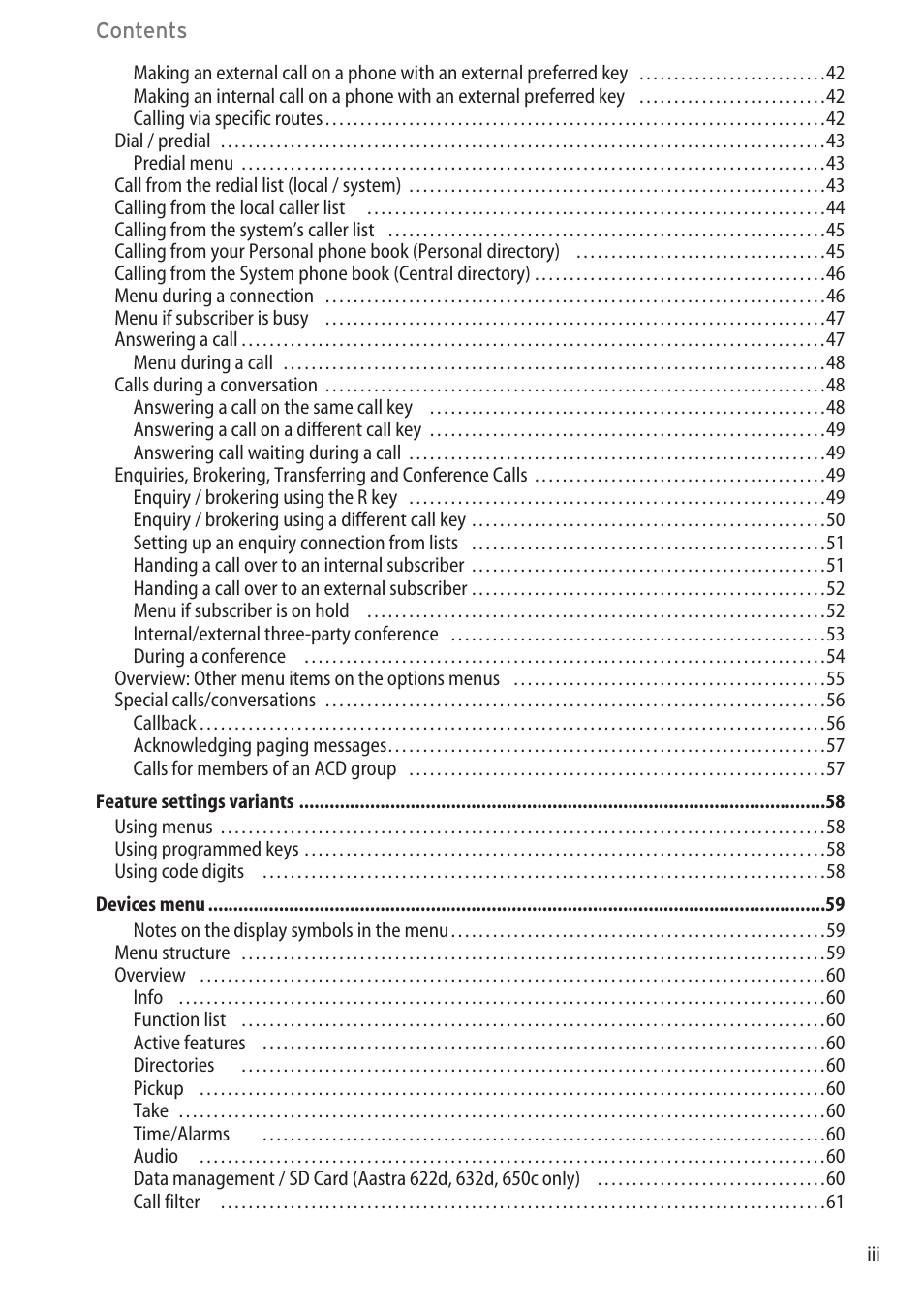 AASTRA 600c_d for OpenCom 1000 User Guide EN User Manual | Page 5 / 132
