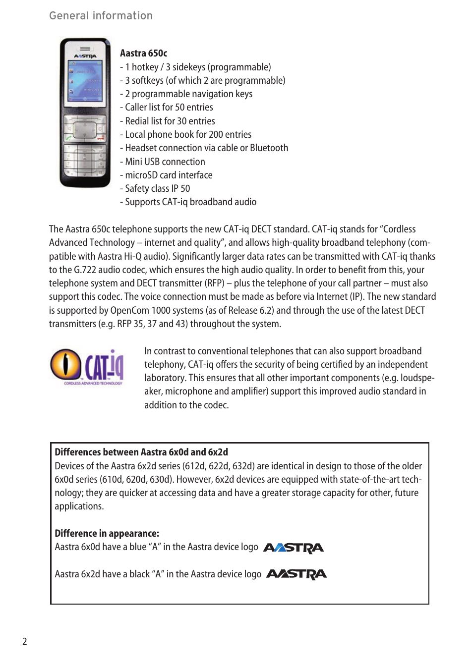 AASTRA 600c_d for OpenCom 1000 User Guide EN User Manual | Page 8 / 132