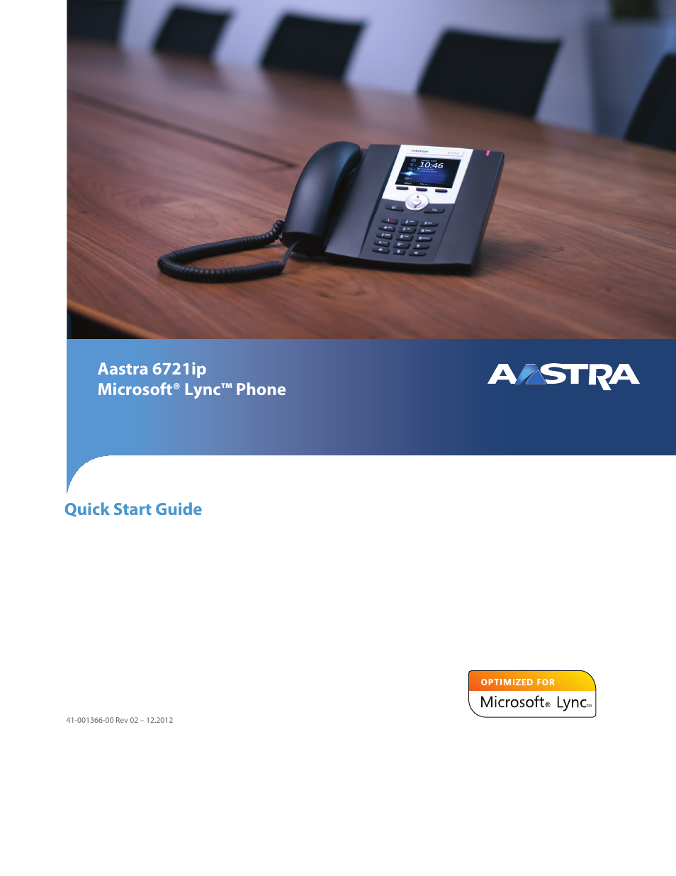 AASTRA 6721ip Quick Start Guide EN User Manual | 8 pages