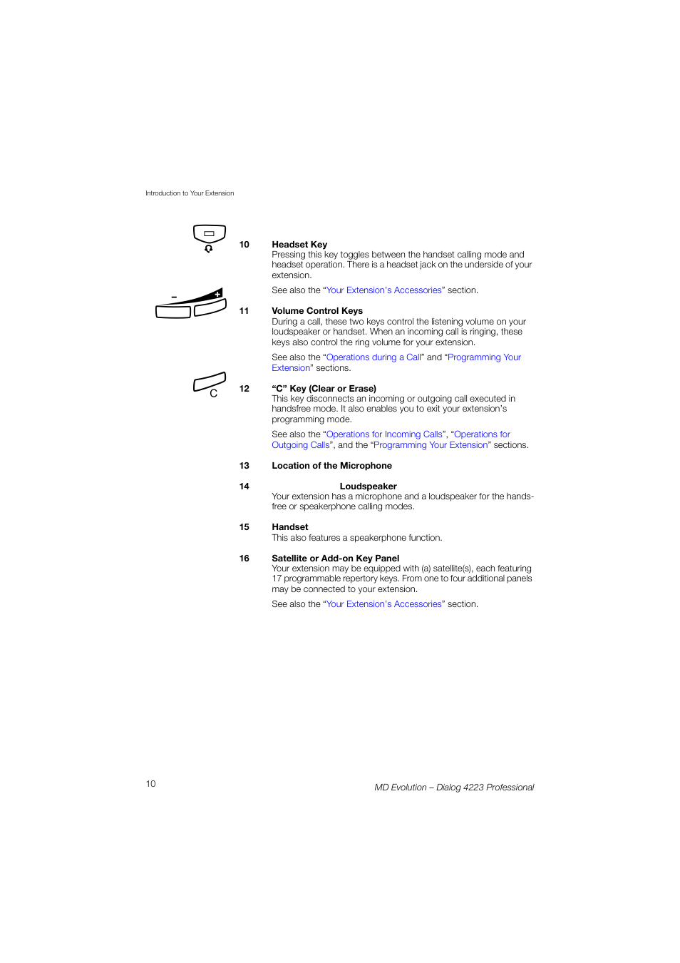 AASTRA 4223 Professional for MD Evolution User Guide User Manual | Page 10 / 165