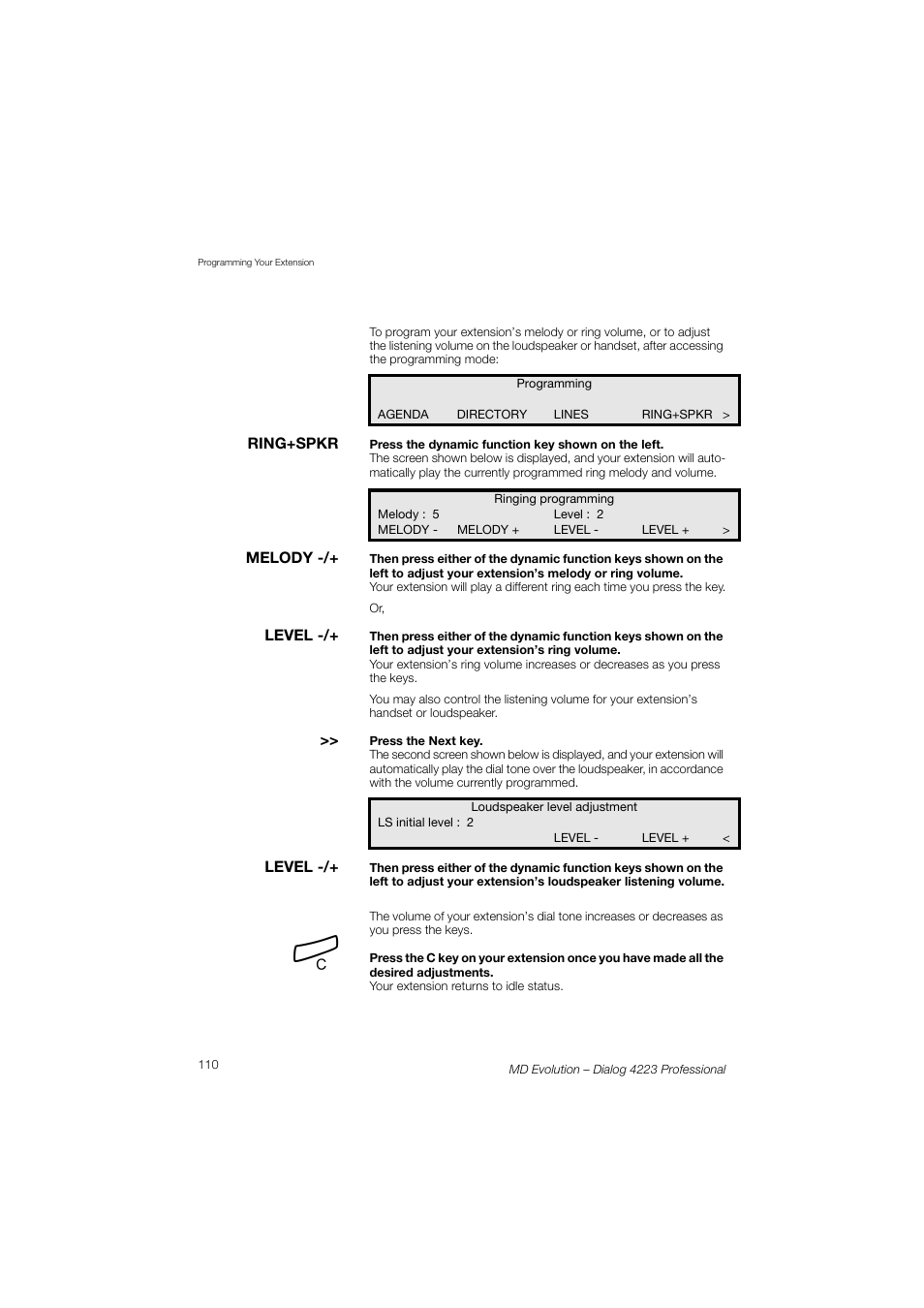 AASTRA 4223 Professional for MD Evolution User Guide User Manual | Page 110 / 165