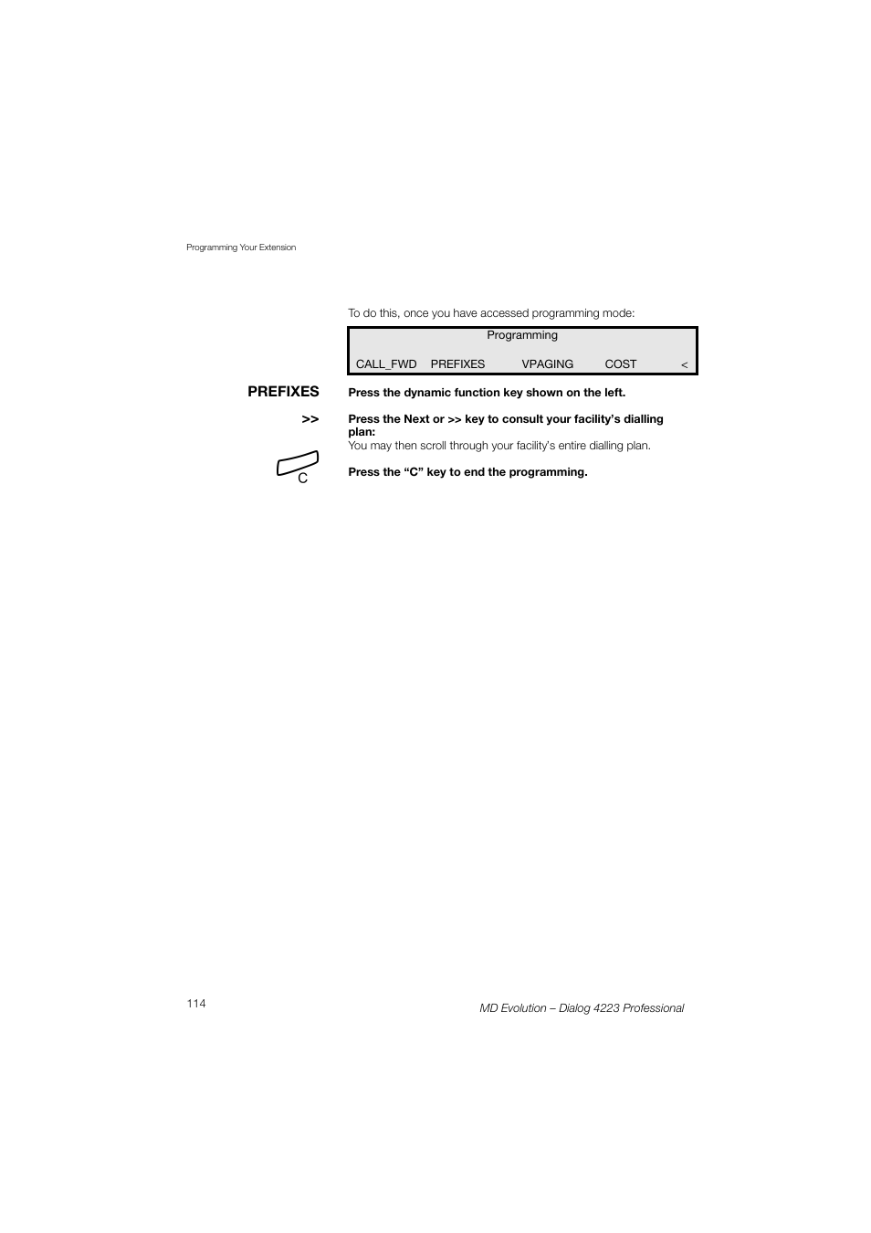 AASTRA 4223 Professional for MD Evolution User Guide User Manual | Page 114 / 165