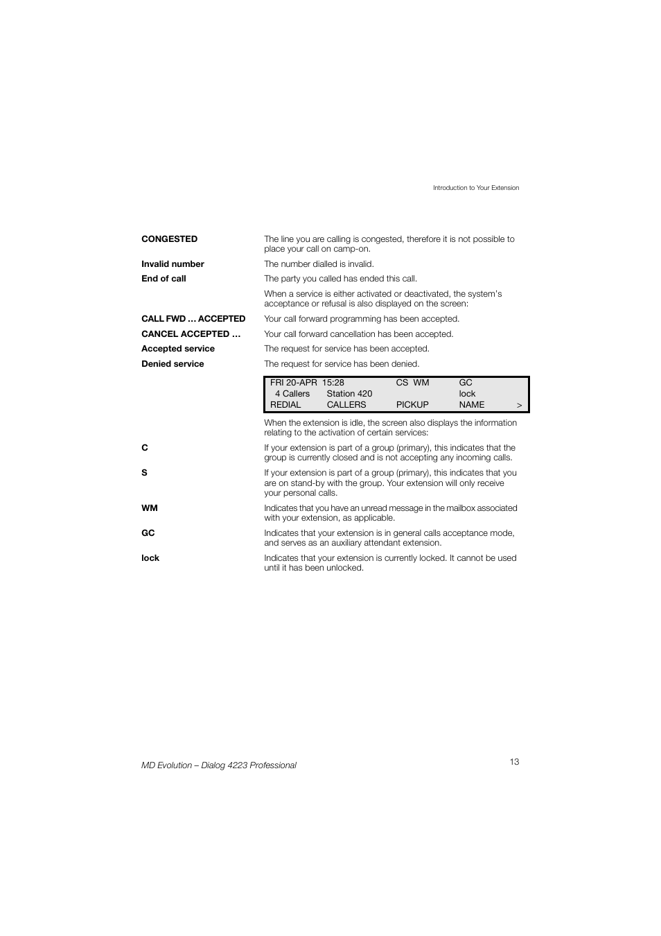 AASTRA 4223 Professional for MD Evolution User Guide User Manual | Page 13 / 165