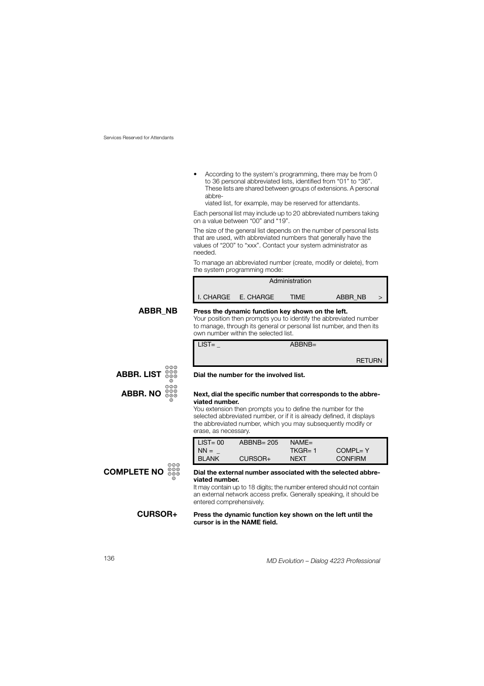 AASTRA 4223 Professional for MD Evolution User Guide User Manual | Page 136 / 165