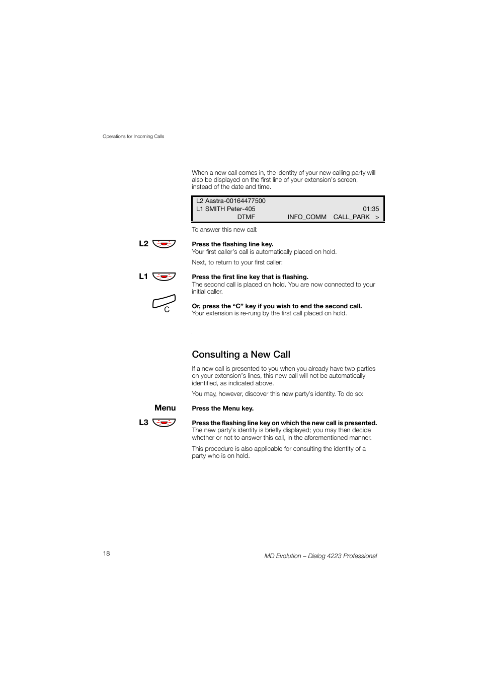 Цц ф | AASTRA 4223 Professional for MD Evolution User Guide User Manual | Page 18 / 165