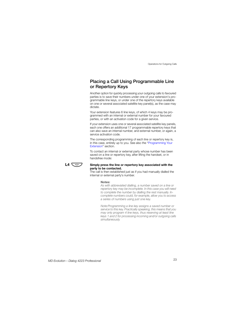 AASTRA 4223 Professional for MD Evolution User Guide User Manual | Page 23 / 165