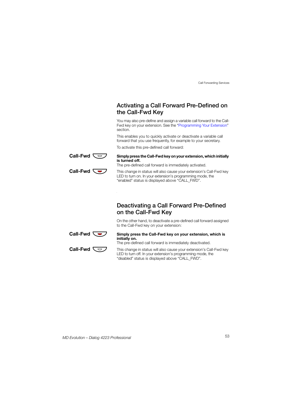 AASTRA 4223 Professional for MD Evolution User Guide User Manual | Page 53 / 165