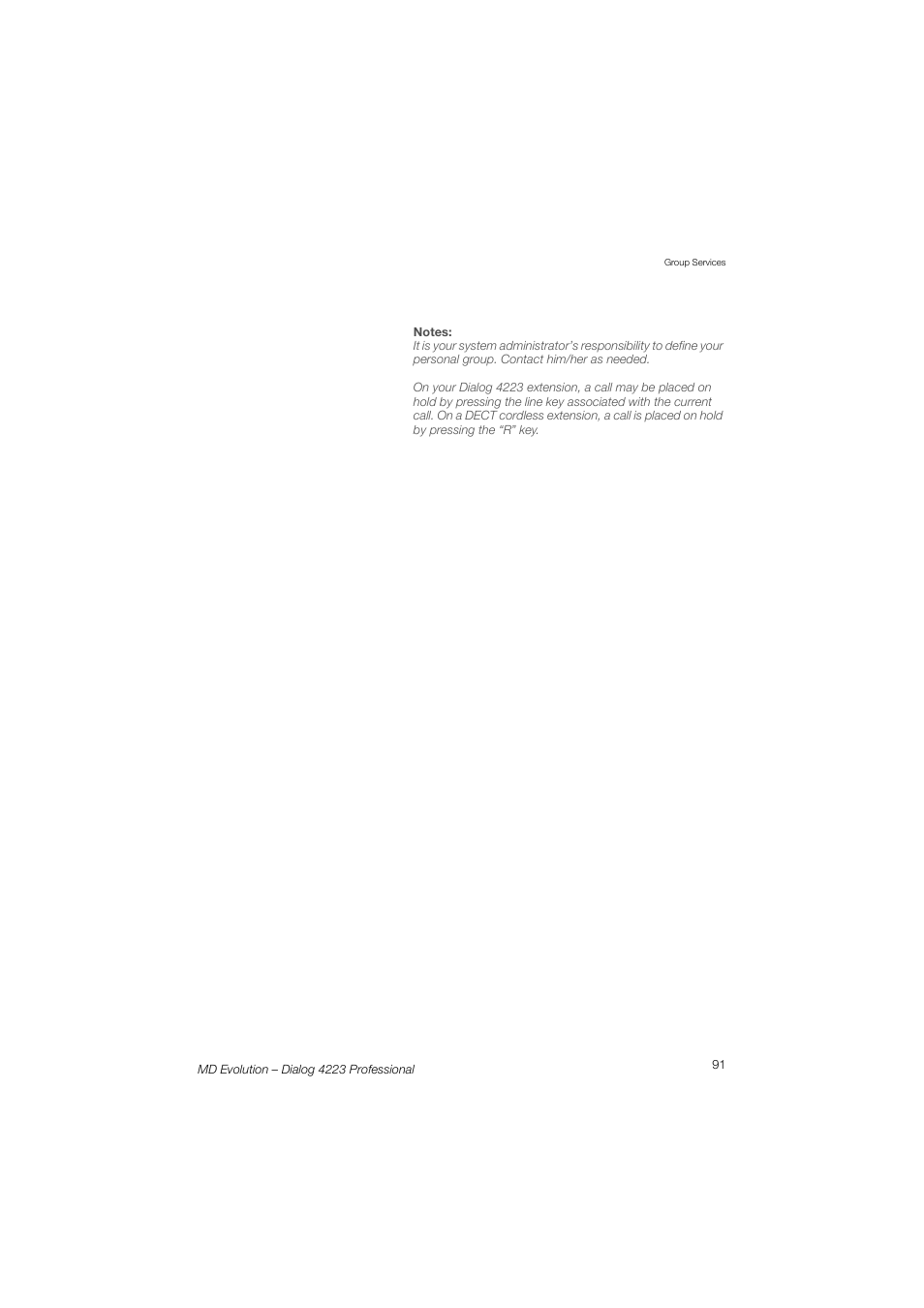 AASTRA 4223 Professional for MD Evolution User Guide User Manual | Page 91 / 165