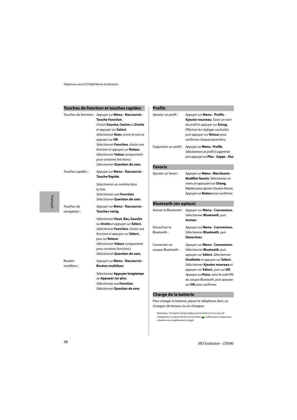 AASTRA DT690 for MD Evolution Quick Reference Guide User Manual | Page 38 / 80