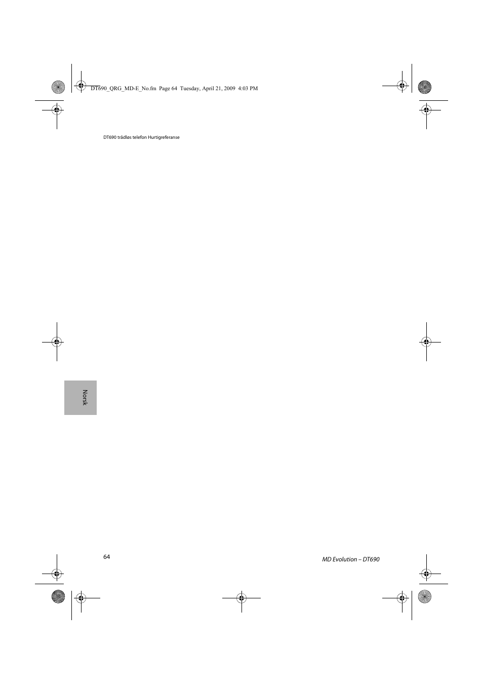 AASTRA DT690 for MD Evolution Quick Reference Guide User Manual | Page 64 / 80