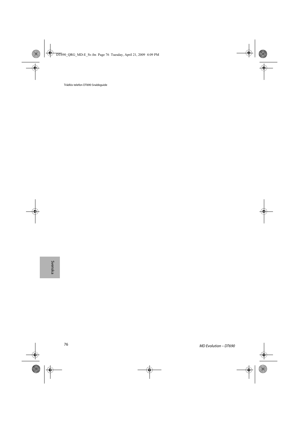 AASTRA DT690 for MD Evolution Quick Reference Guide User Manual | Page 76 / 80