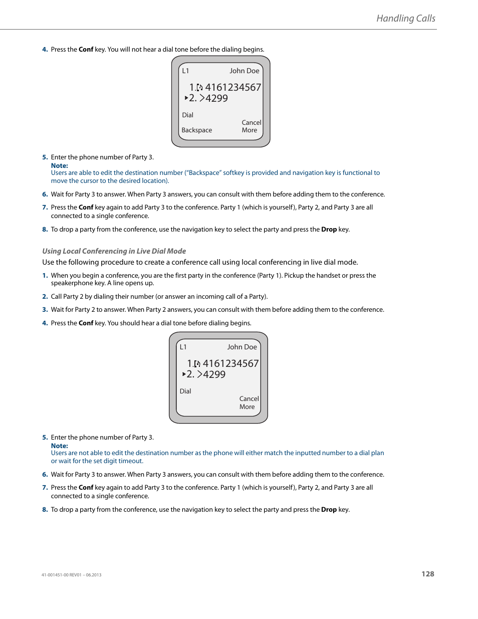 Handling calls | AASTRA 6735i User Guide EN User Manual | Page 135 / 220