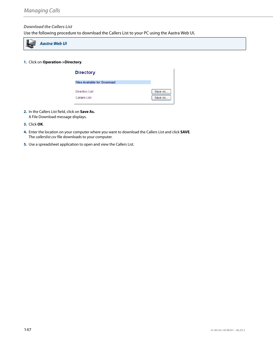 Managing calls | AASTRA 6735i User Guide EN User Manual | Page 154 / 220