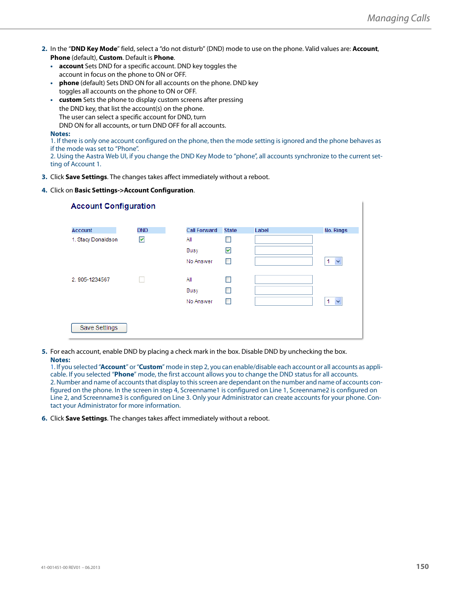 Managing calls | AASTRA 6735i User Guide EN User Manual | Page 157 / 220