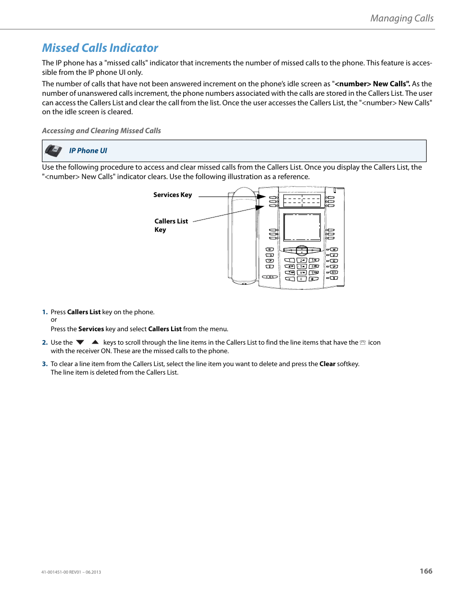 Missed calls indicator, Managing calls | AASTRA 6735i User Guide EN User Manual | Page 173 / 220