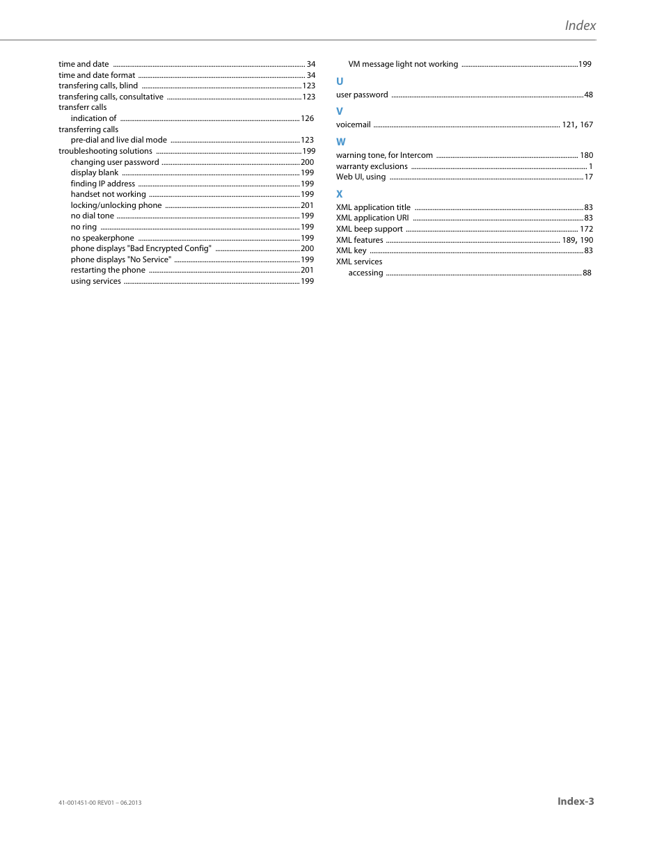 Index | AASTRA 6735i User Guide EN User Manual | Page 219 / 220
