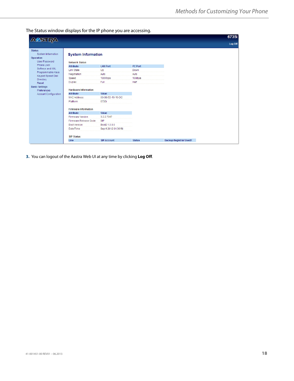 Methods for customizing your phone | AASTRA 6735i User Guide EN User Manual | Page 25 / 220