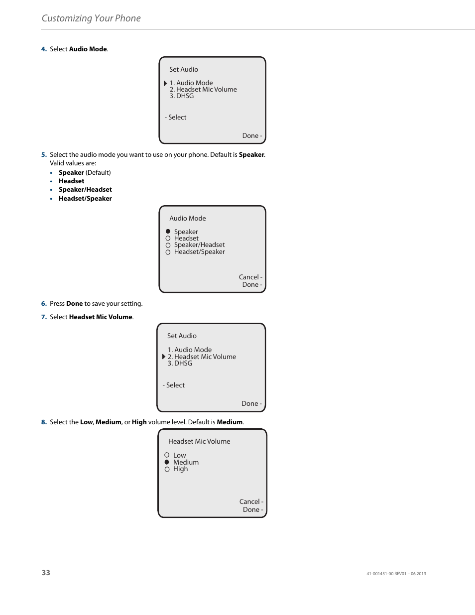 Customizing your phone | AASTRA 6735i User Guide EN User Manual | Page 40 / 220