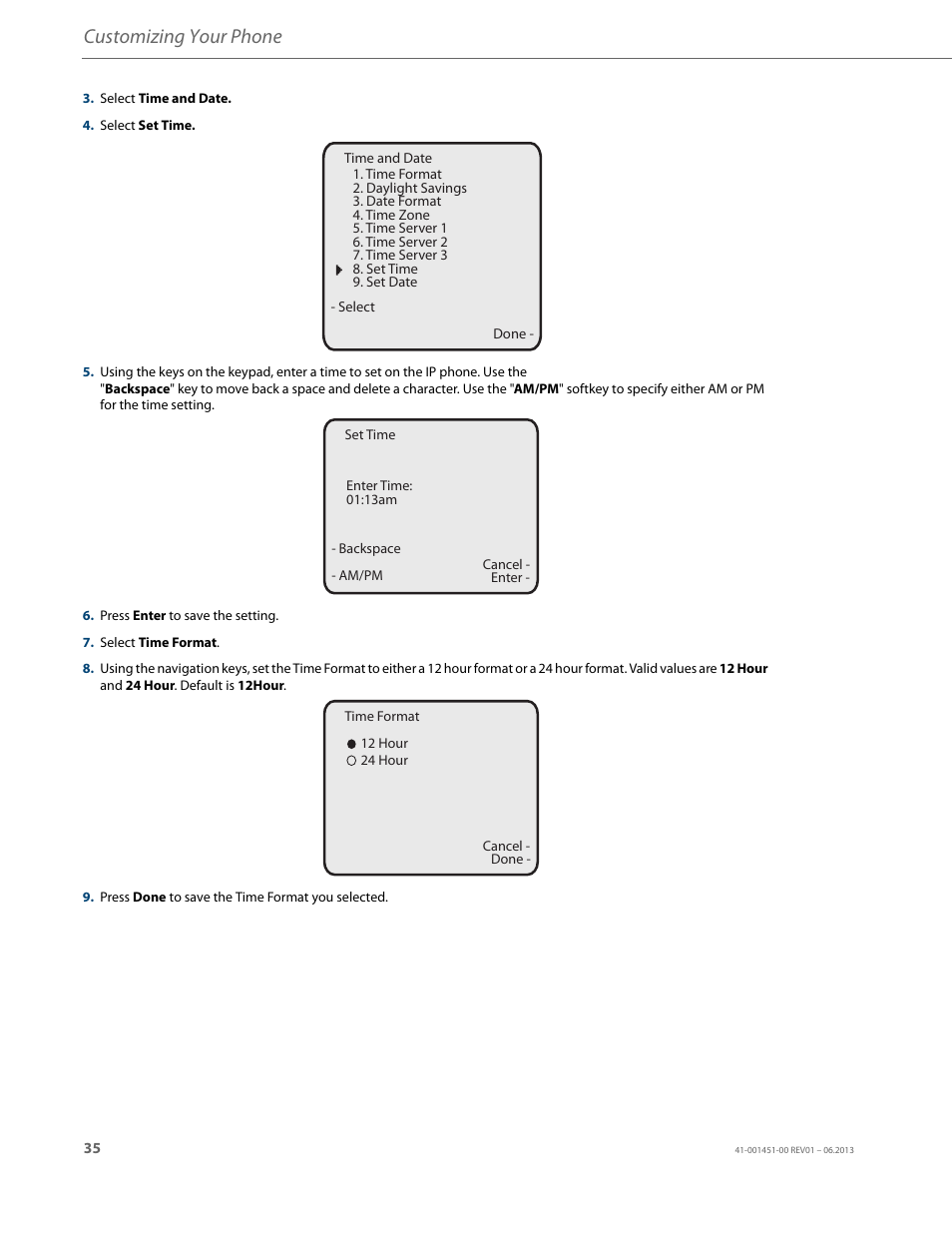 Customizing your phone | AASTRA 6735i User Guide EN User Manual | Page 42 / 220