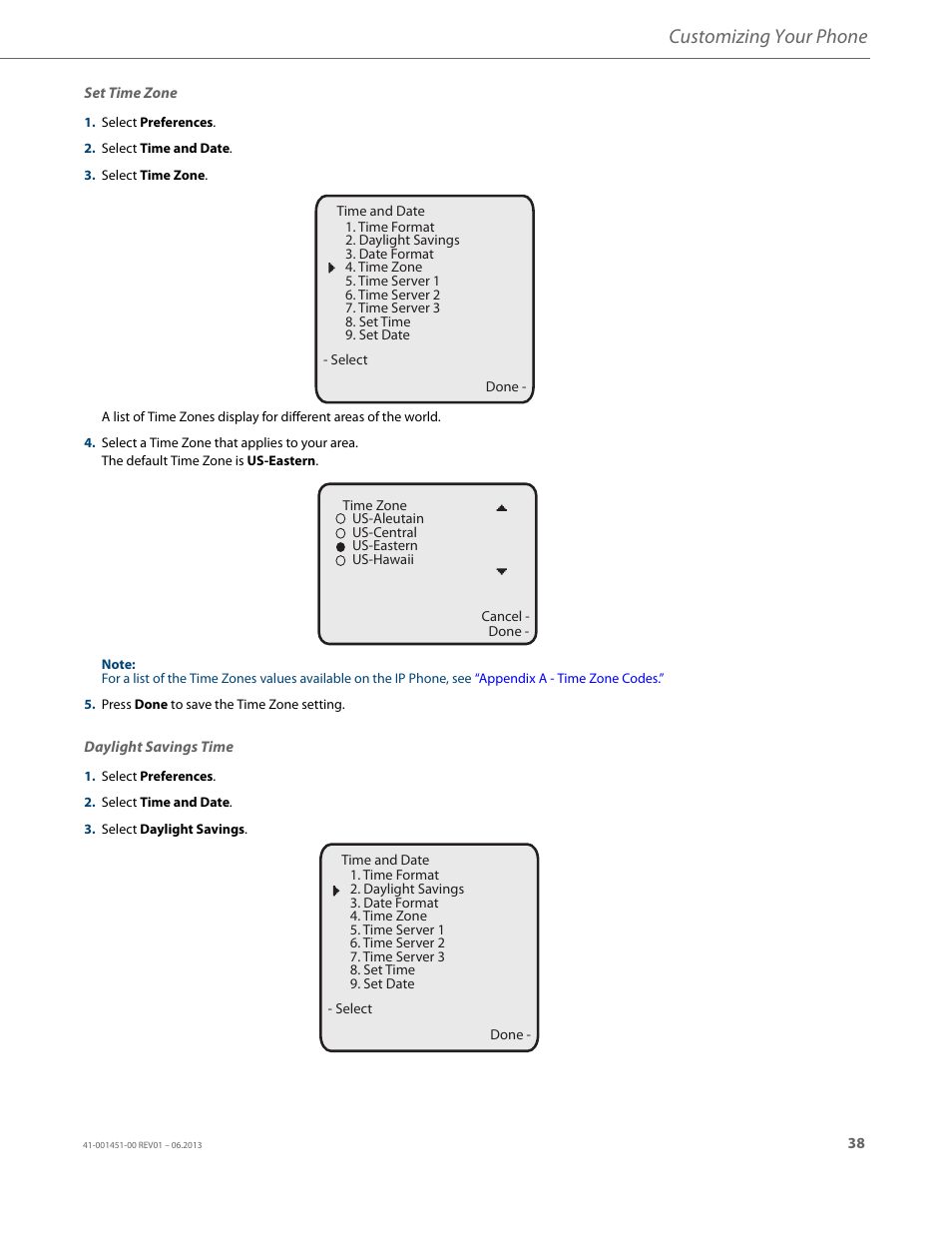 Customizing your phone | AASTRA 6735i User Guide EN User Manual | Page 45 / 220