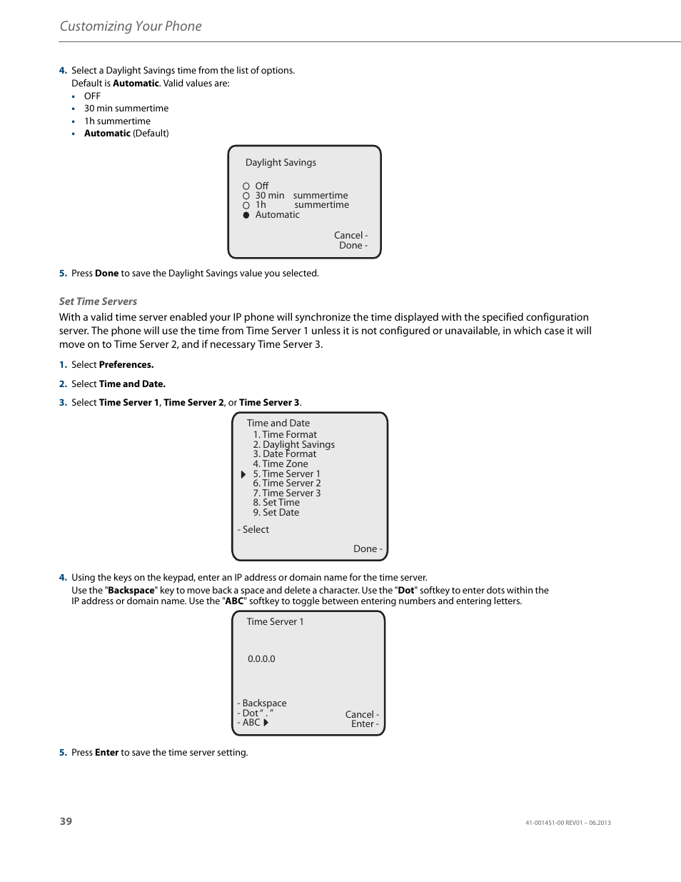 Customizing your phone | AASTRA 6735i User Guide EN User Manual | Page 46 / 220