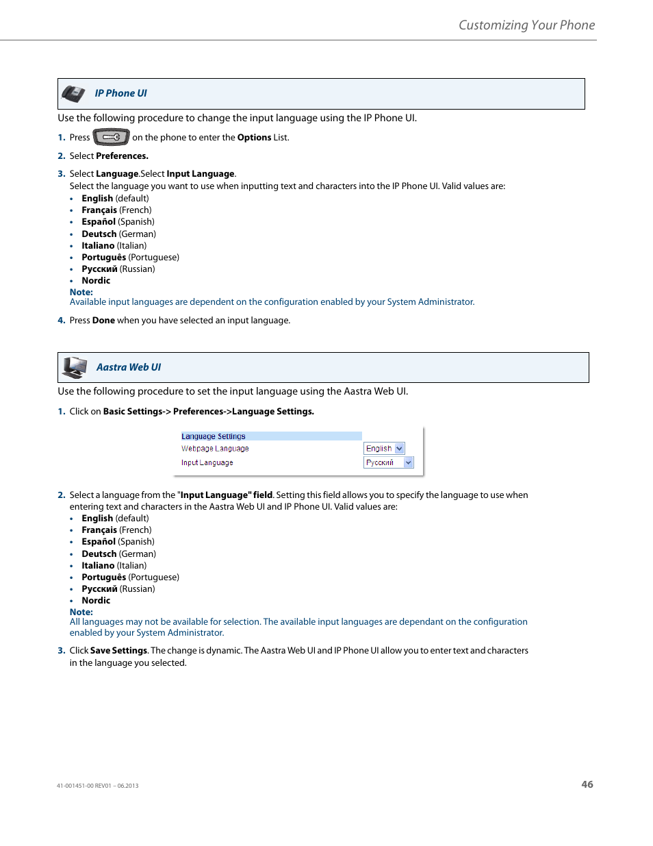 Customizing your phone | AASTRA 6735i User Guide EN User Manual | Page 53 / 220