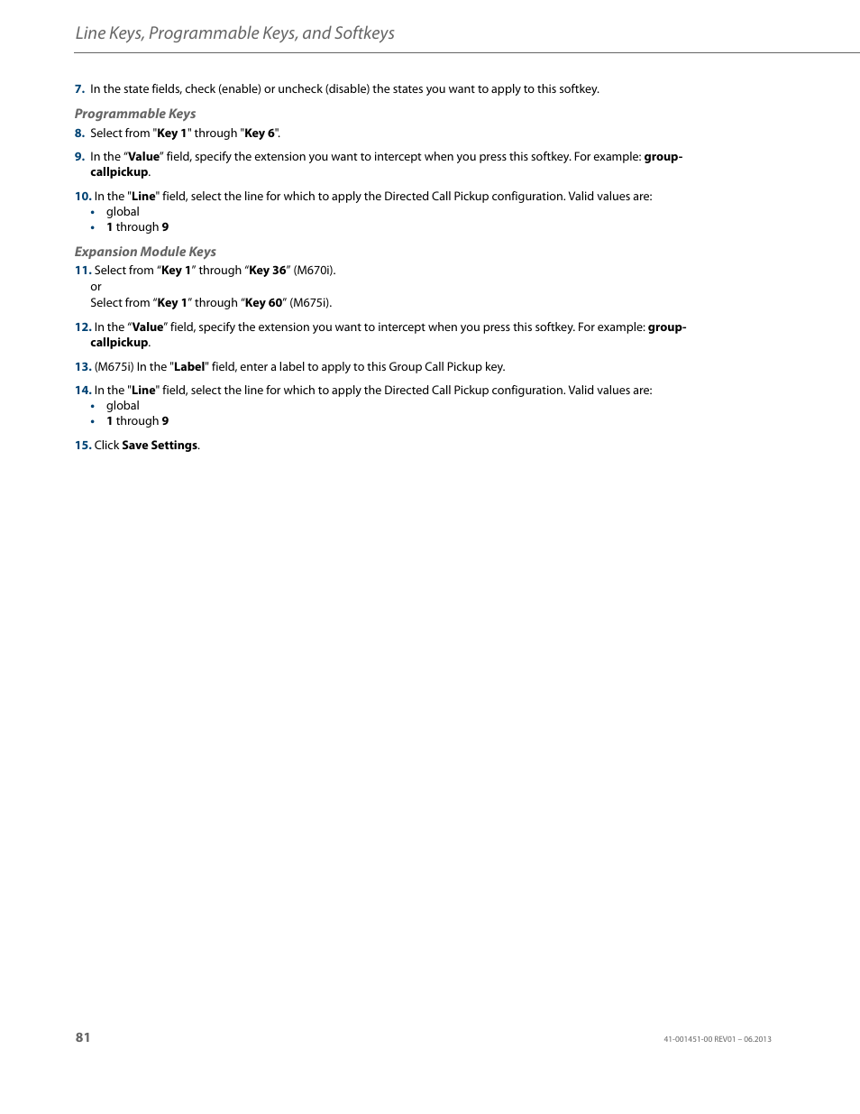 Line keys, programmable keys, and softkeys | AASTRA 6735i User Guide EN User Manual | Page 88 / 220