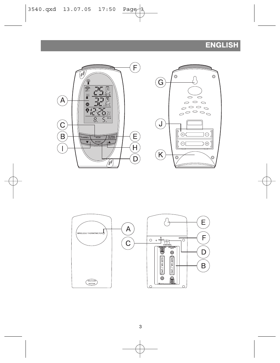 English | Vitek VT-3540 GY User Manual | Page 3 / 36