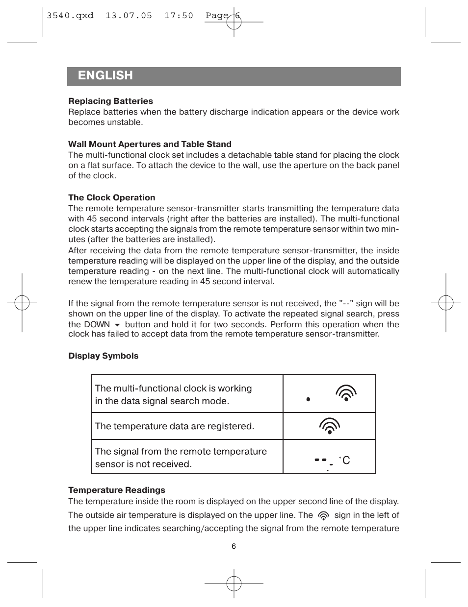 English | Vitek VT-3540 GY User Manual | Page 6 / 36