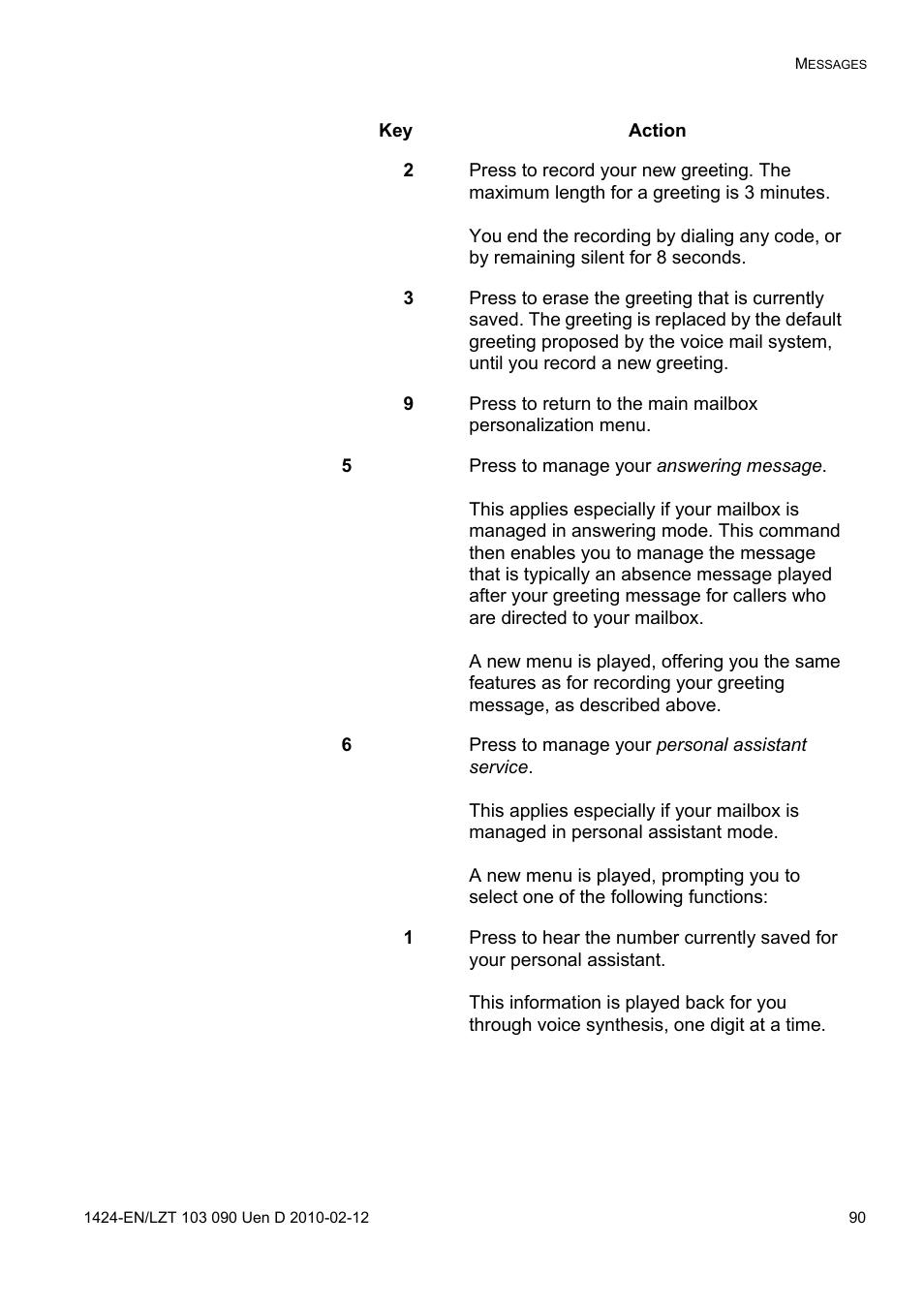 AASTRA DT692 Cordless for MXONE Quick Reference Guide EN User Manual | Page 90 / 142