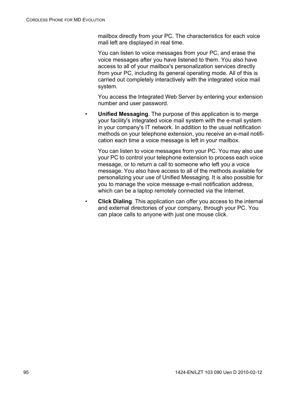 AASTRA DT692 Cordless for MXONE Quick Reference Guide EN User Manual | Page 95 / 142