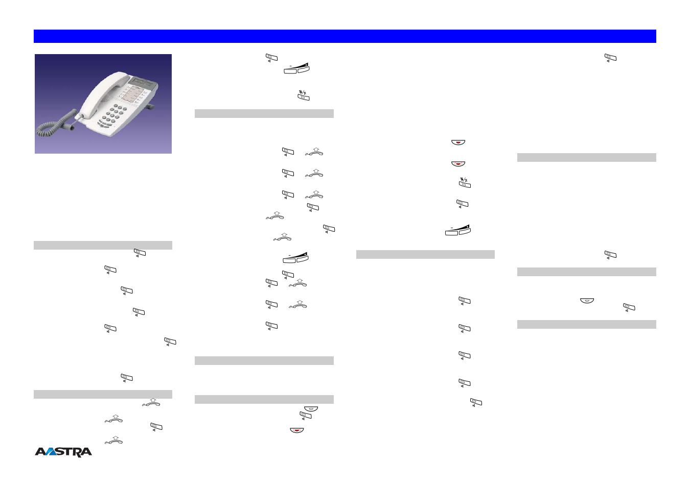 AASTRA 4422 IP Office for MD Evolution Quick Reference Guide User Manual | 2 pages
