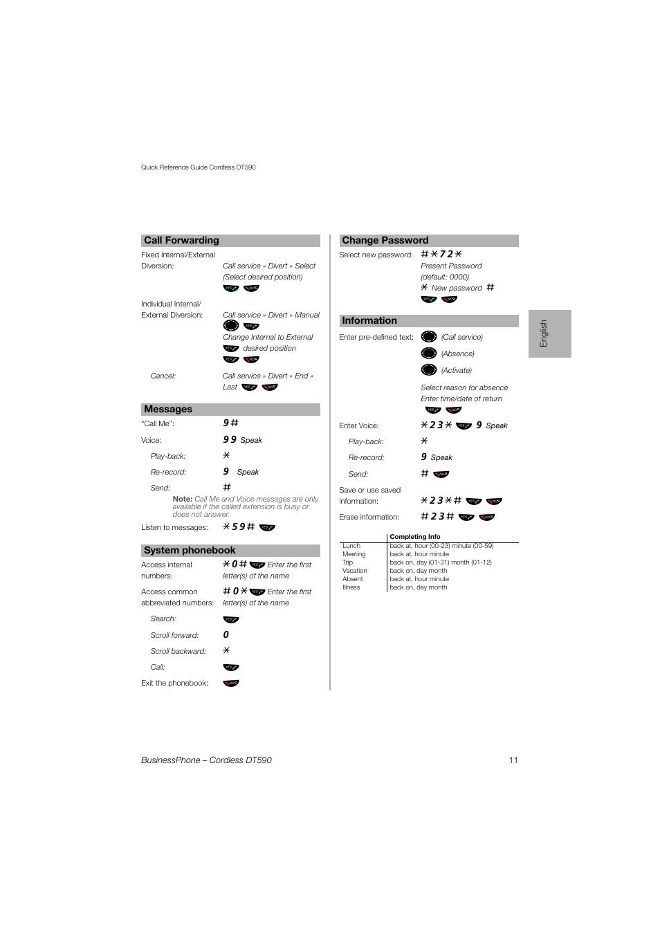 AASTRA DT590 for BusinessPhone User Guide User Manual | Page 11 / 40