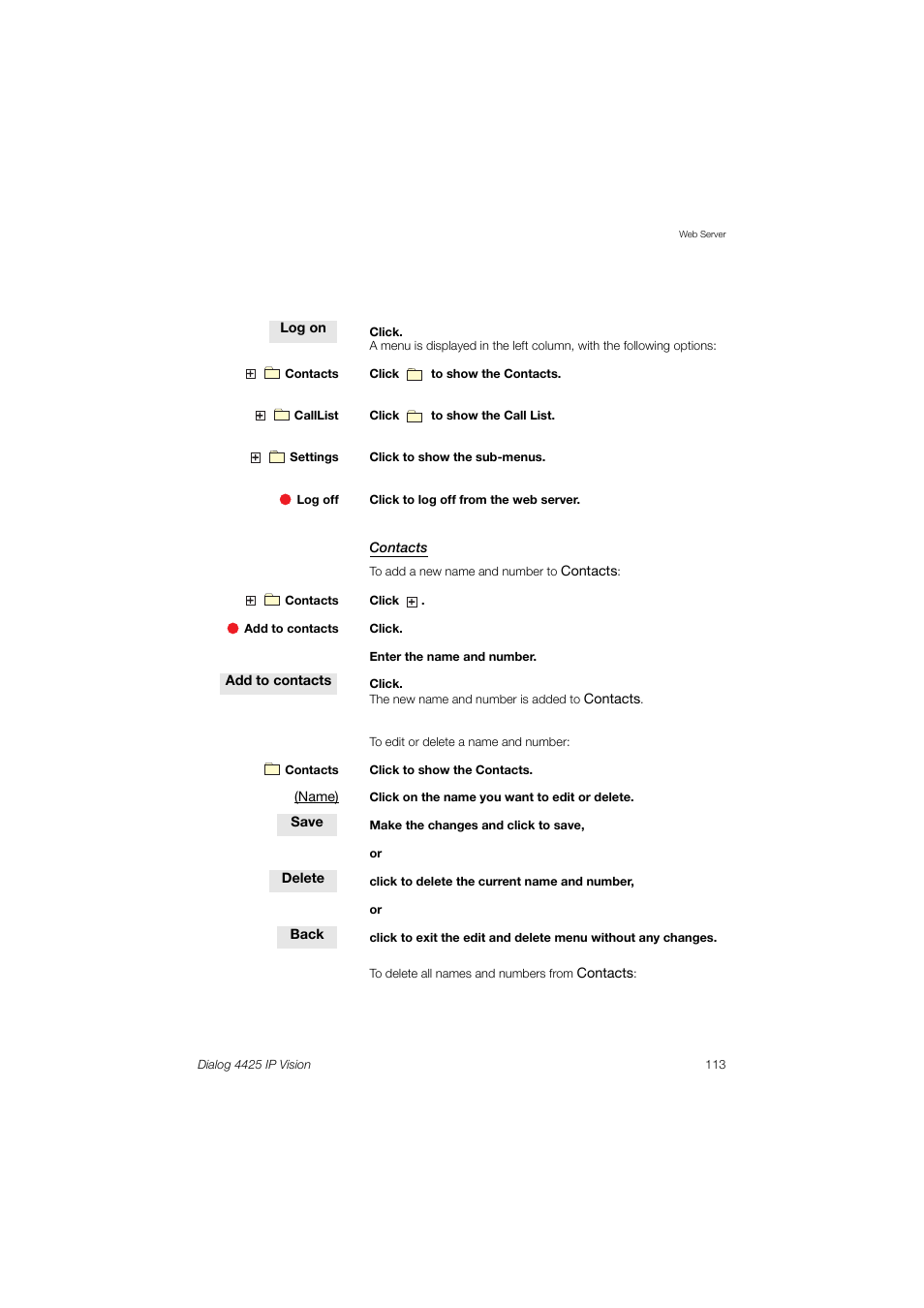 AASTRA 4425 IP Vision (SIP) for MX-ONE User Guide User Manual | Page 112 / 134